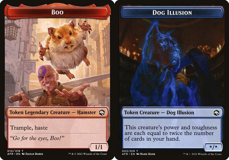 Boo (010) // Dog Illusion (003) Double-Sided Token - Foil