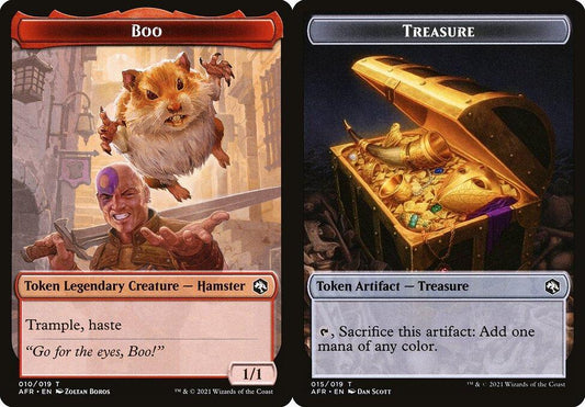 Boo (010) // Treasure (015) Double-Sided Token - Foil