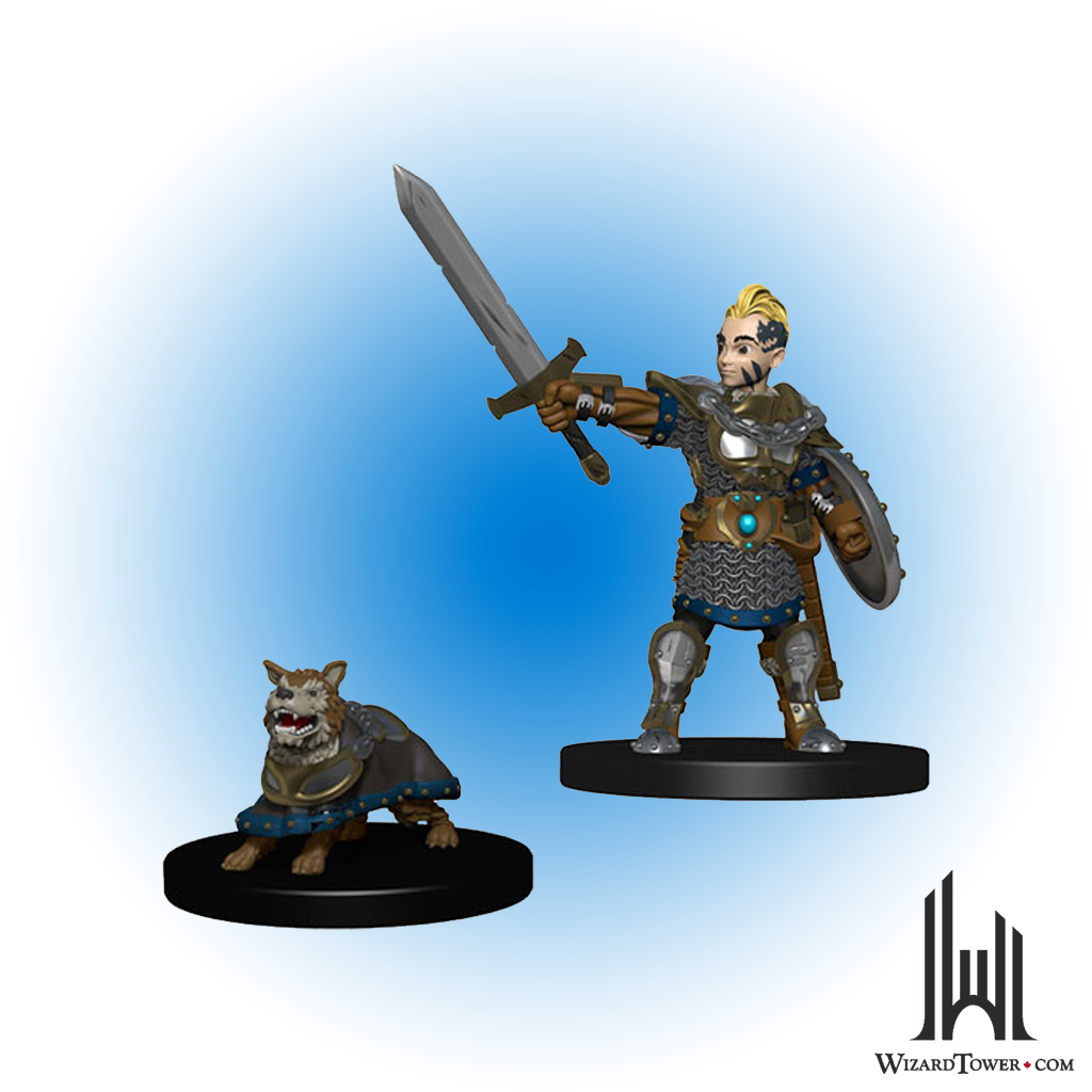 Wardlings Figures - Boy Fighter & Battle Dog