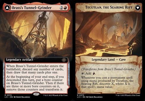 Brass's Tunnel-Grinder // Tecutlan, the Searing Rift (0373) (Extended Art)