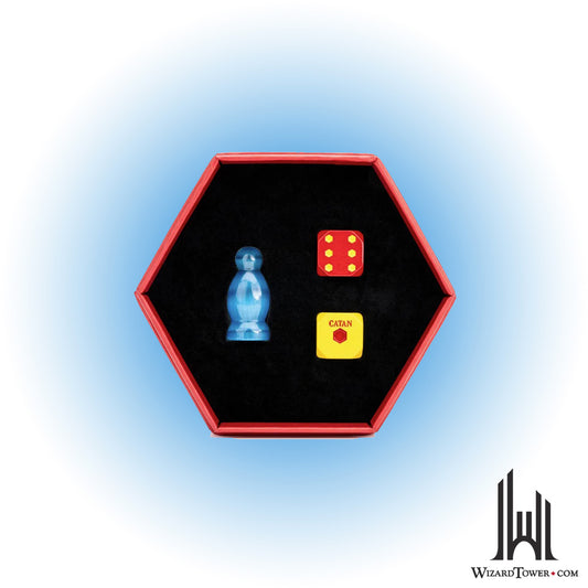 Dice Set - Catan Premium Robber & Metal Dice Aquamarine