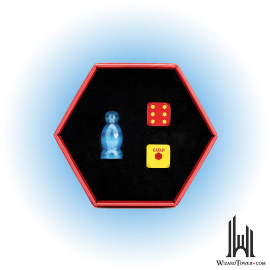 Dice Set - Catan Premium Robber & Metal Dice Opalite