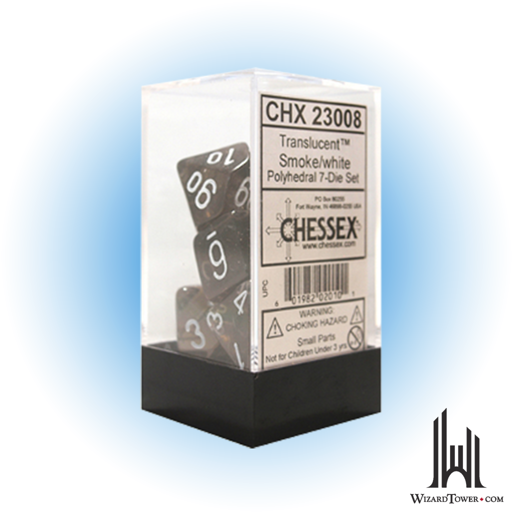 Dice Set - Translucent Smoke / White 7ct