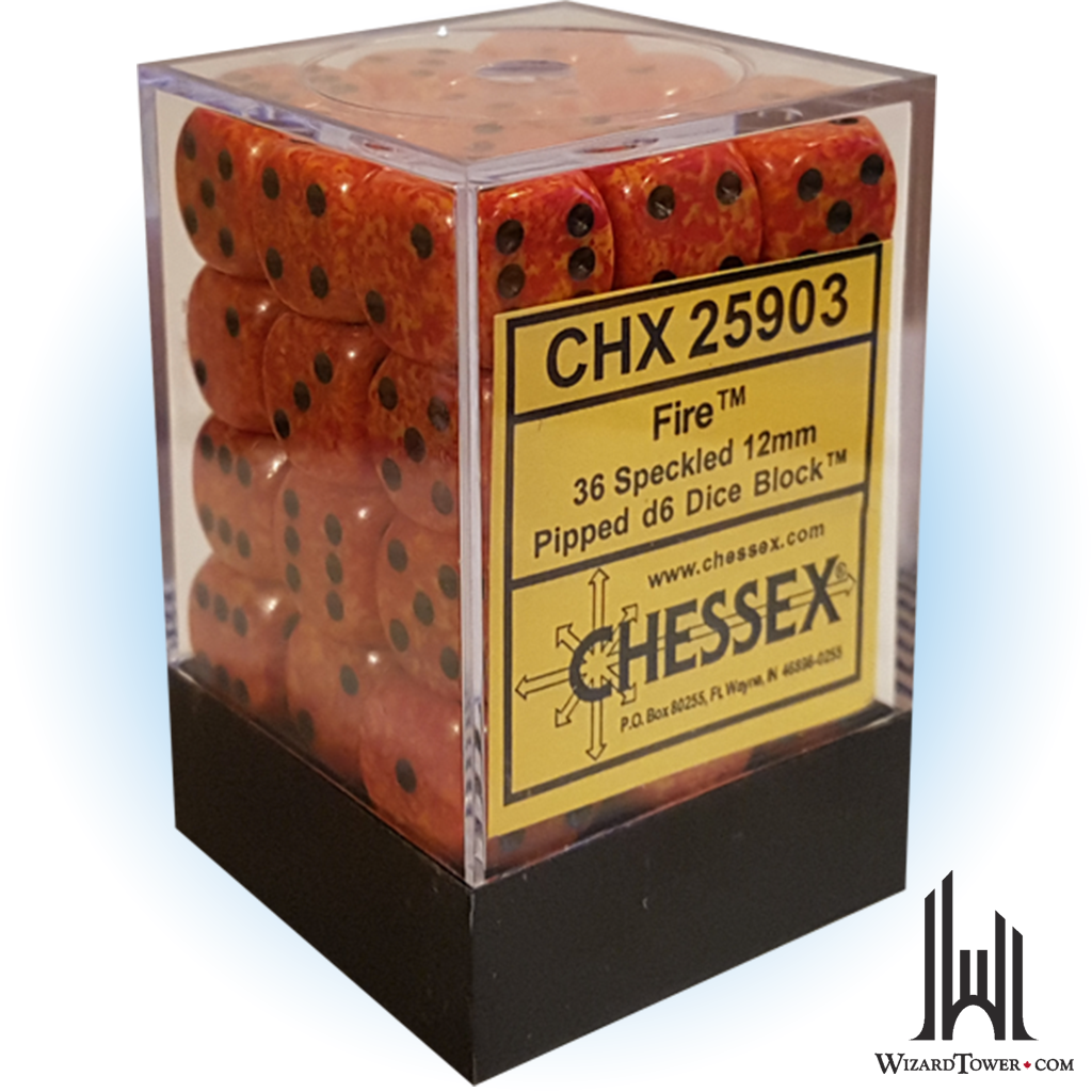 Dice Set - Speckled Fire 12mm d6 36ct