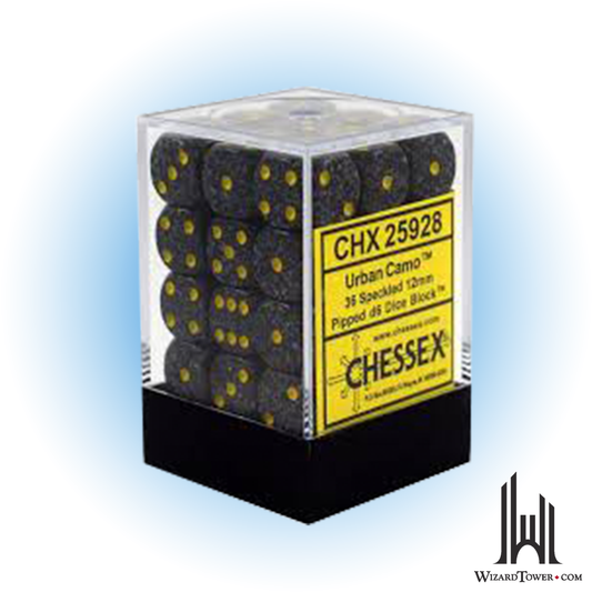 Dice Set - Speckled Urban Camo 12mm d6 36ct