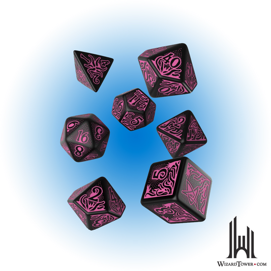 Dice Set - Call of Cthulhu Black / Magenta 7ct