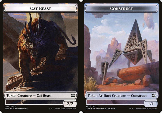 Cat Beast (003) // Construct (010) Double-Sided Token - Foil