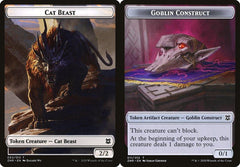 Cat Beast (003) // Goblin Construct (011) Double-Sided Token - Foil