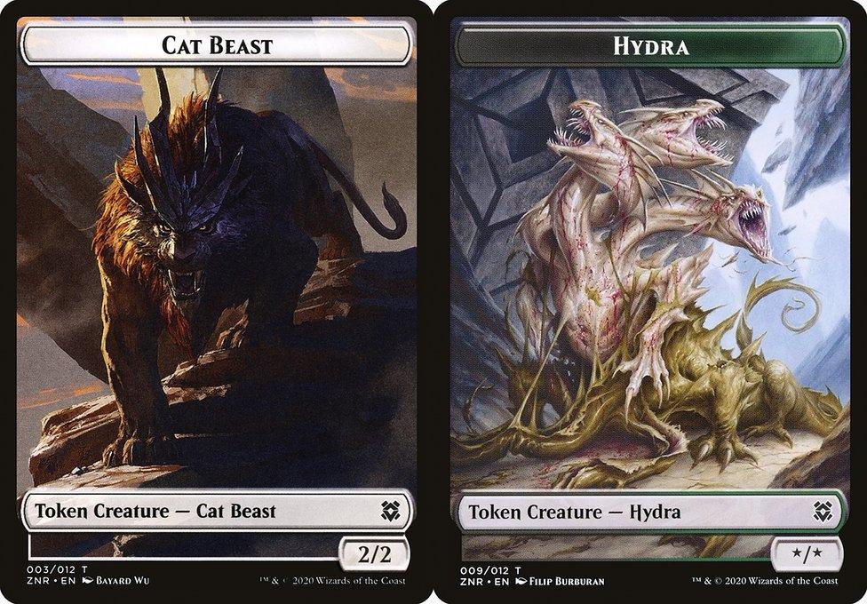 Cat Beast (003) // Hydra (009) Double-Sided Token - Foil