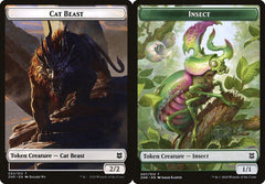 Cat Beast (003) // Insect (007) Double-Sided Token - Foil