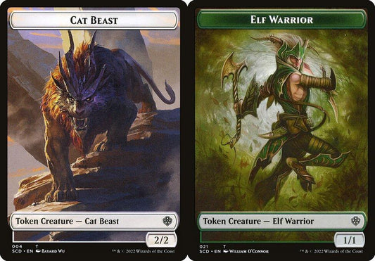 Cat Beast (004) // Elf Warrior (021) Double-Sided Token