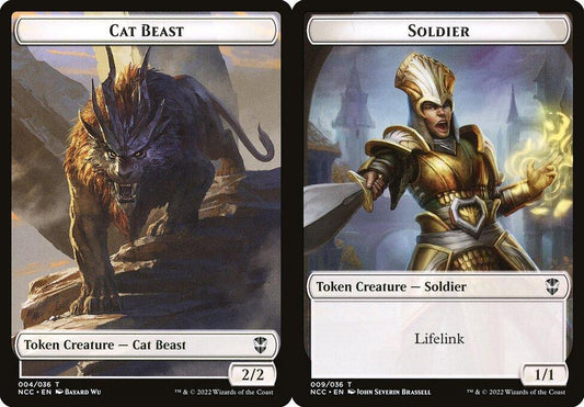 Cat Beast (004) // Soldier (009) Double-Sided Token