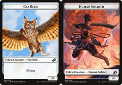 Cat Bird (002) // Human Soldier (003) Double-Sided Token - Foil