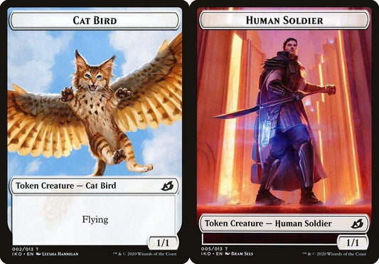Cat Bird // Human Soldier (005) Double-Sided Token - Foil