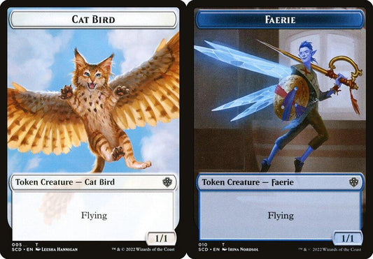 Cat Bird (005) // Faerie (010) Double-Sided Token