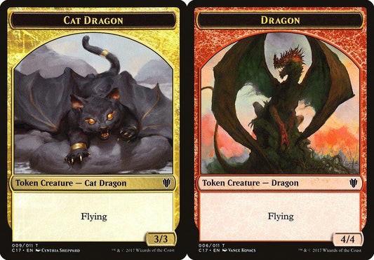 Cat Dragon (009) // Dragon (006) Double-Sided Token