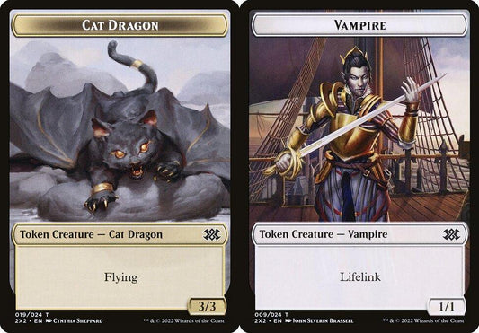 Cat Dragon (019) // Vampire (009) Double-Sided Token - Foil