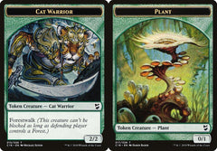 Cat Warrior (015) // Plant (017) Double-Sided Token