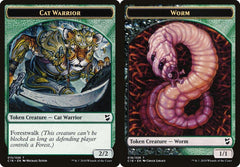 Cat Warrior (015) // Worm (018) Double-Sided Token