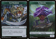 Cat Warrior (017) // Saproling (018) Double-Sided Token - Foil