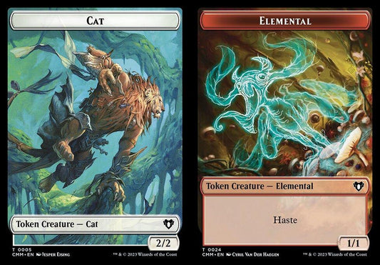 Cat (0005) // Elemental (0024) Double-Sided Token - Foil