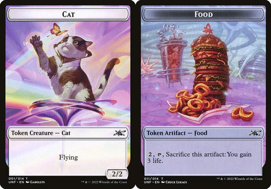 Cat (001) // Food (011) Double-Sided Token - Foil