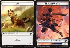 Cat (001) // Human Soldier (003) Double-Sided Token - Foil