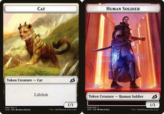 Cat (001) // Human Soldier (005) Double-Sided Token - Foil