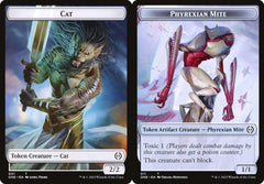 Cat (001) // Phyrexian Mite (011) Double-Sided Token - Foil
