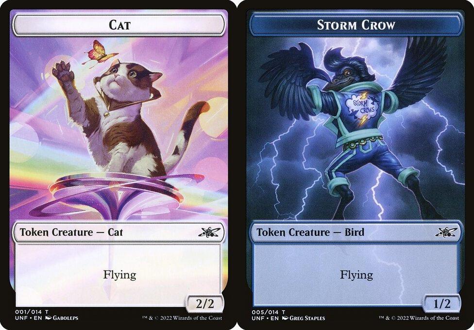 Cat (001) // Storm Crow (005) Double-Sided Token - Foil