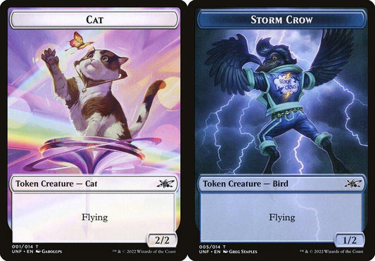Cat (001) // Storm Crow (005) Double-Sided Token - Foil