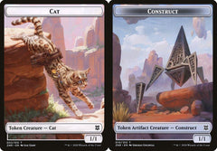 Cat (002) // Construct (010) Double-Sided Token - Foil
