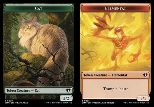 Cat (0030) // Elemental (0026) Double-Sided Token