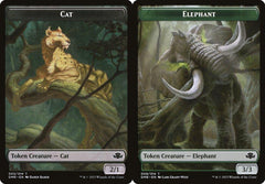 Cat (003) // Elephant (009) Double-Sided Token - Foil