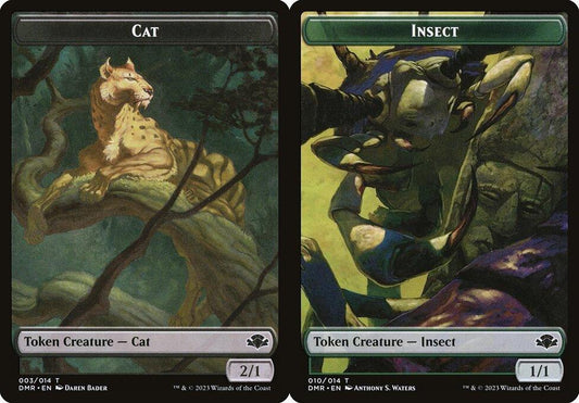 Cat (003) // Insect (010) Double-Sided Token - Foil