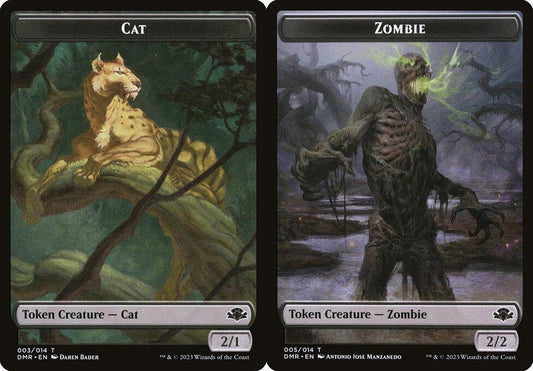 Cat (003) // Zombie (005) Double-Sided Token - Foil