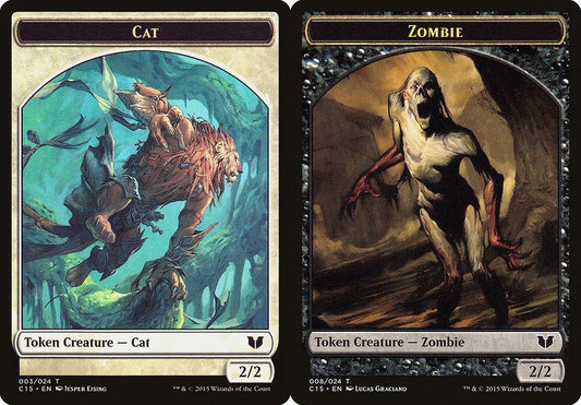 Cat (003) // Zombie (008) Double-Sided Token