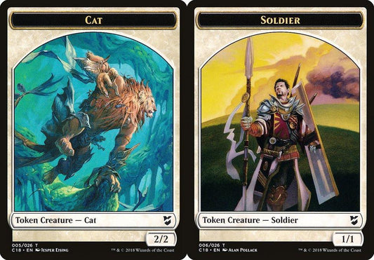 Cat (005) // Soldier (006) Double-Sided Token