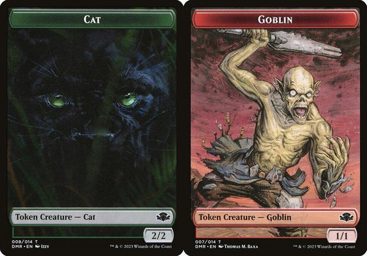 Cat (008) // Goblin (007) Double-Sided Token - Foil