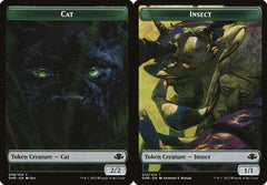 Cat (008) // Insect (010) Double-Sided Token - Foil