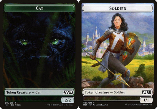 Cat (011) // Soldier (005) Double-Sided Token - Foil
