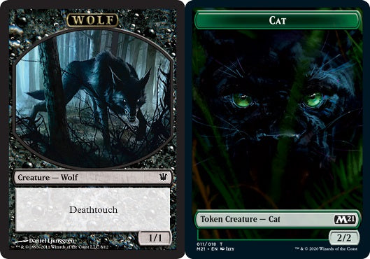 Cat (011) // Wolf (013) Double-Sided Token