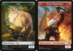 Cat (014) // Dwarf Berserker (012) Double-Sided Token - Foil