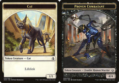Cat (016) // Proven Combatant (005) Double-Sided Token