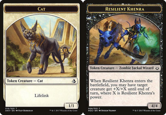 Cat (016) // Resilient Khenra (006) Double-Sided Token