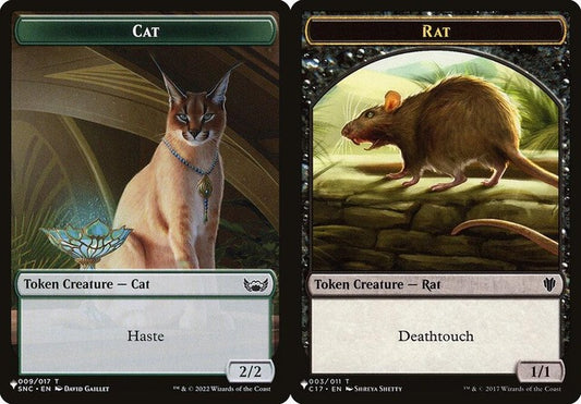 Cat (009) // Rat (003) Double-Sided Token (PLST)