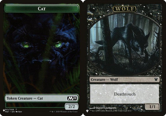Cat (011) // Wolf (006) Double-Sided Token (PLST)