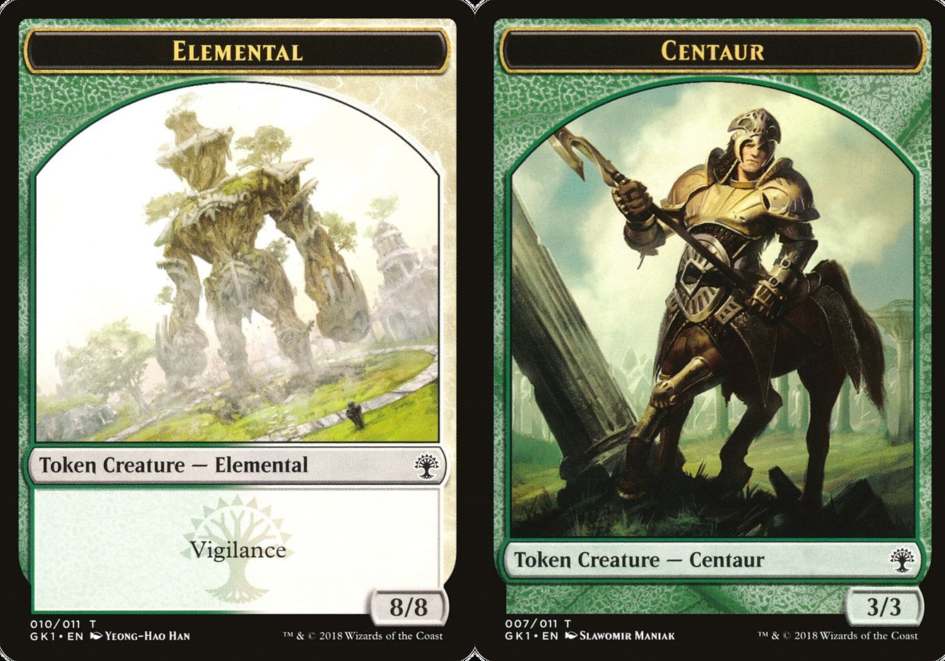 Centaur (007) // Elemental (010) Double-Sided Token