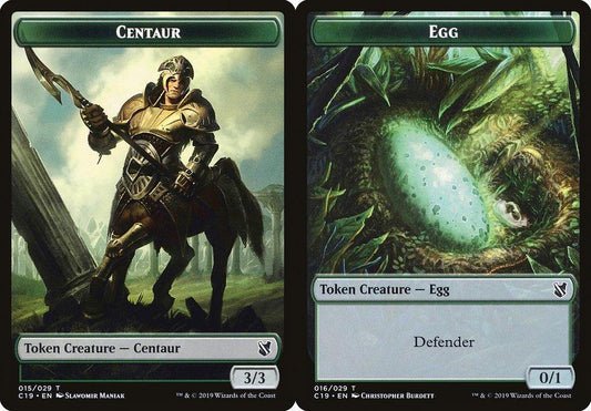 Centaur (015) // Egg (016) Double-Sided Token
