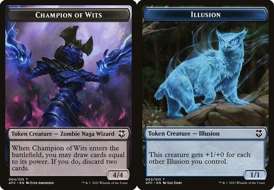 Champion of Wits (004) // Illusion (003) Double-Sided Token